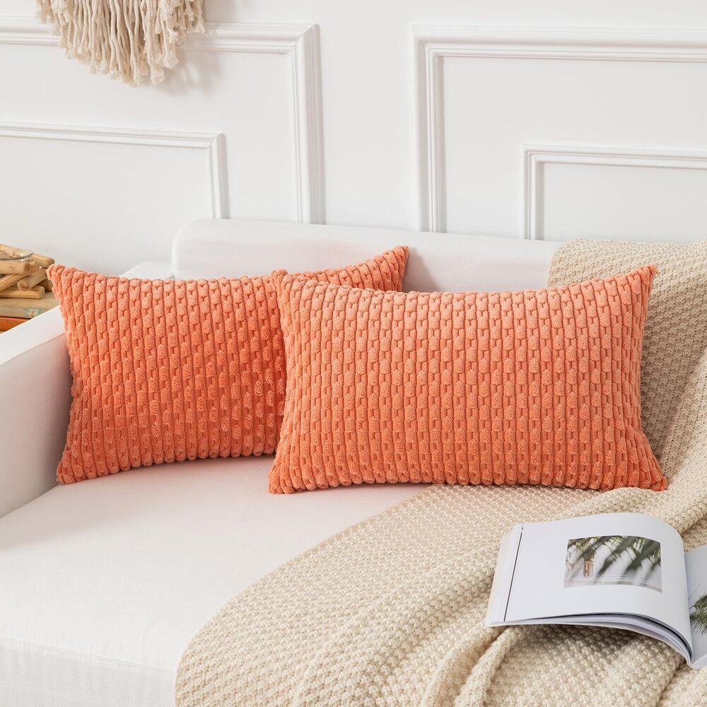 9691 Kevin Textile Throw Pillow Covers Soft Corduroy Valentines Day